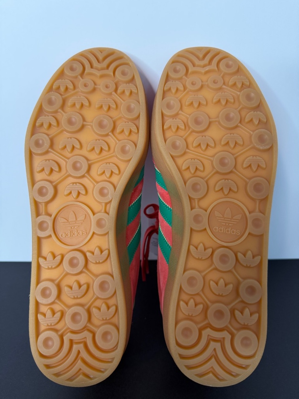 adidas Gazelle Indoor Orange with Teal Stripes - Picture 5 of 5